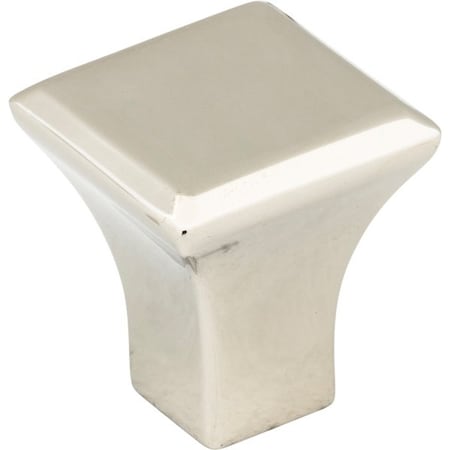 Jeffrey Alexander 7/8" Overall Length Polished Nickel Square Marlo Cabinet Knob 972S-NI